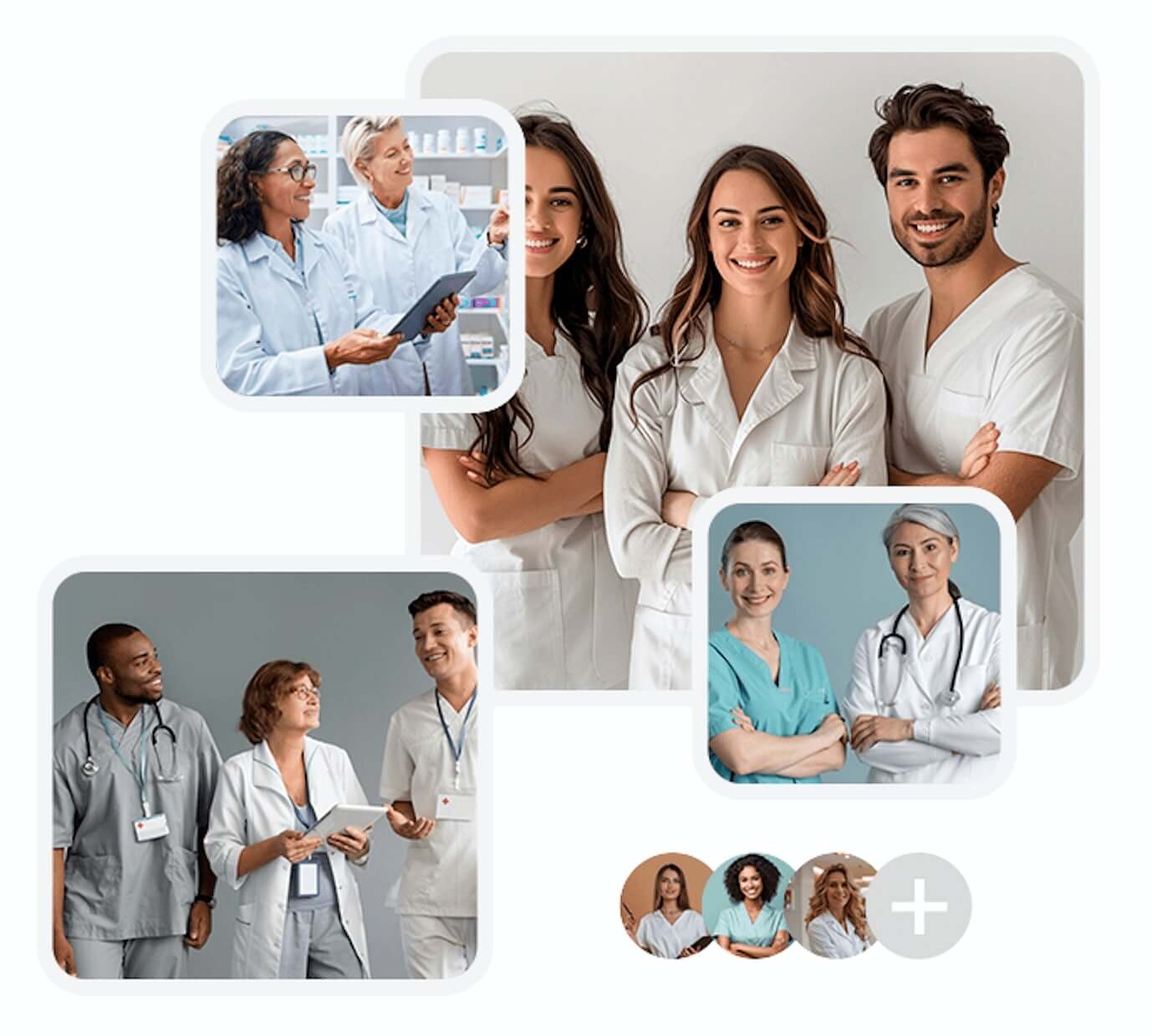 Profissionais de saúde em reunião